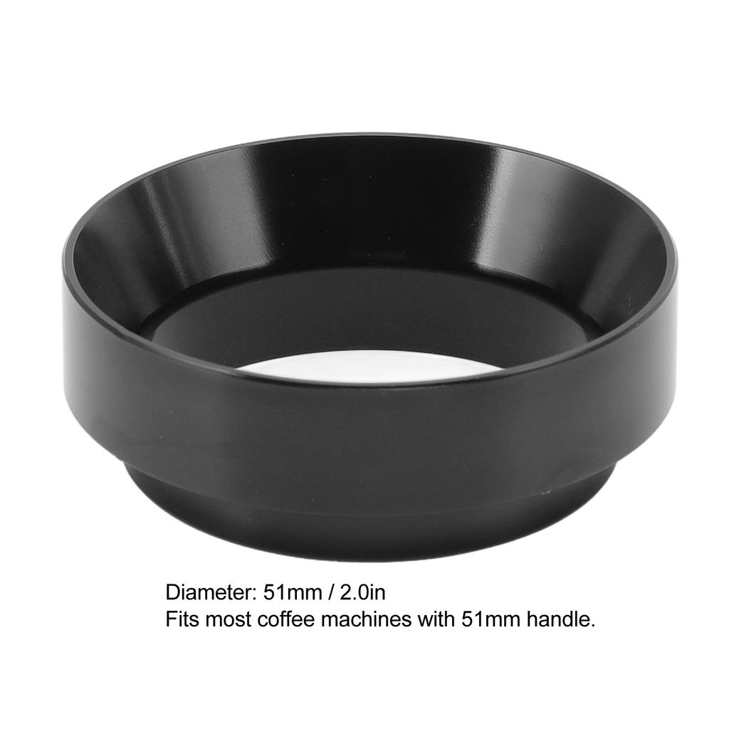 51mm Dosing Funnel Anti Flying Powder Aluminum Alloy Dosing S with Magnetic for Household Coffee Shop