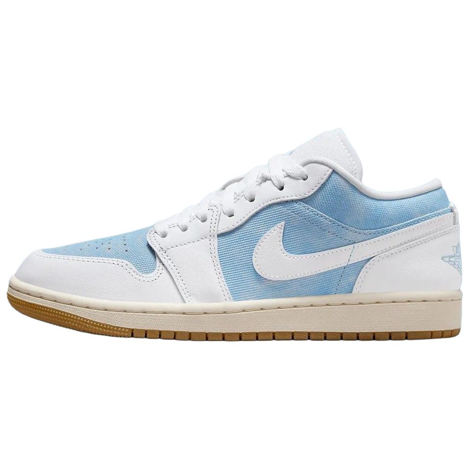 Air Jordan 1 Low SE Denim Worn Blue Women Sneakers Gum-Light-Brown Sail White HQ2004-400