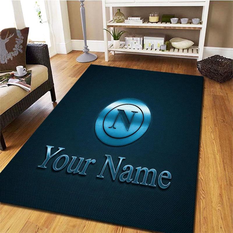 SSC Napoli Custom Name Carpet Rug for Living Room Bedroom Home Sofa Decoration,Kids play Non-slip Floor Mat