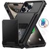 Dėklas IPhone 16 15 14 13 12 11 Pro Max X XR XS 7 8 Plus Piniginė su kortelių laikikliu ir ID angomis, apsaugantis nuo įbrėžimų, tvirtas TPU dangtelis Samsung S24 S23 Utlra