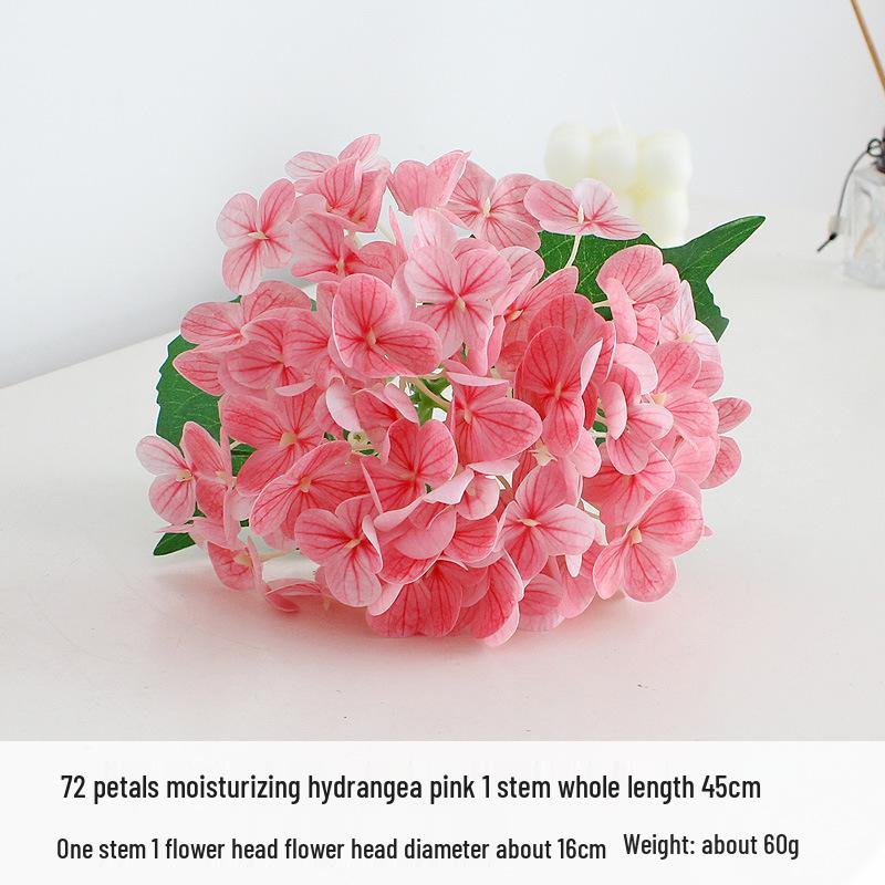 72 Petals Hydrangea 3D Printed Artificial Flower - Hydrating Touch Fake Flower for Wedding Decorations.