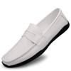 Herren Halbschuhe Bequeme Flache Freizeitschuhe Herren Sommer Atmungsaktive Slip-On Weiche Leder Fahrschuhe Mokassins Zapatos de hombre