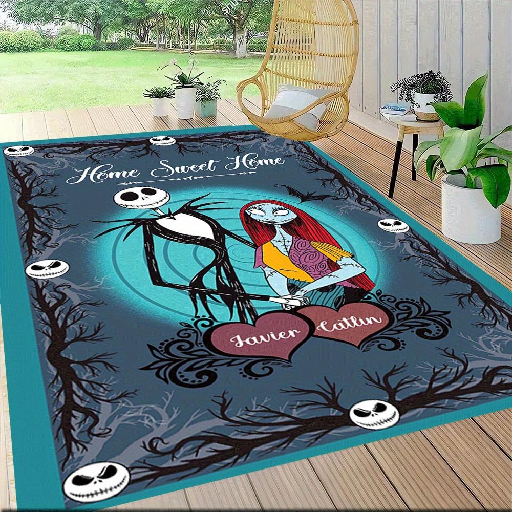 1pc The Nightmare Before Christmas Carpet Area Rug, Bedroom, and Playroom Durable, Stain-Resistant, and Easy To Clean, Living Room