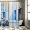 Luxury Waterproof Bathroom Shower Curtain With Vintage Style Arch Design Decor Home Decoration Accessories