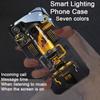 Mechanical Gear Flash Led Device For Samsung Galaxy S25 S24 S22 Plus S20 FE S23 Ultra A15 A55 A35 A36 Luminous Glass Phone Case