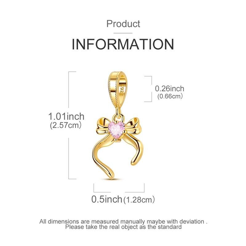 925 Silver Golden Charms Bead Plane Bow Cross Cat Dangle Fit Original Bracelet DIY Women Jewelry