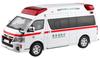 Aoshima Bunka Kyozai Rakupura Snap Kit Toyota HiMedic Ambulans Plastmodellbyggsats Co., Ltd. (AOSHIMA) 1/32 Nr.02-HM Förfärgad