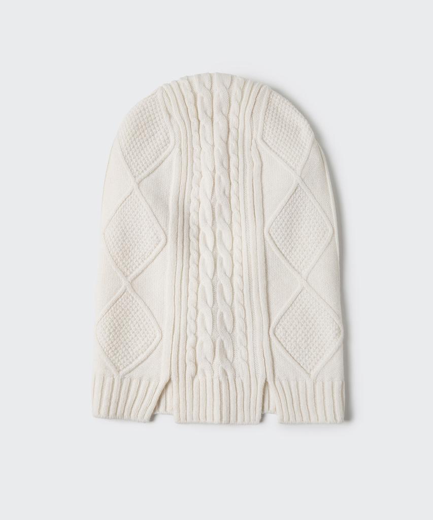 MUSINSA STANDARD Lambswool Cable Knit Balaclava [Ivory]