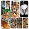 Luxus-Telefon-Kasten für iPhone 15 14 11 Pro Max 13 12 XS X XR SE3 7 8 Plus Stoßfest Schwarz Tiger Lion Leopard Cover Funda