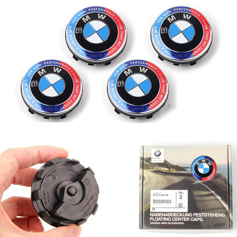 For BMW M 4pcs 56mm 68mm Car Floating Wheel Center Caps for BMW E36 E46 E90 E39 E60 F10 F30 X3 X5 X6 G20 G30 M3 M4 M5 M6 E70 E71 F15 F16 vby40