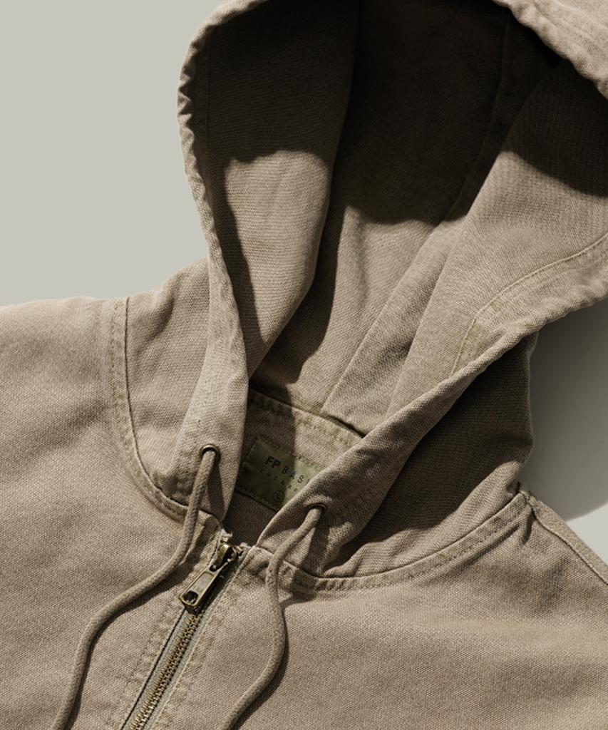 Fp142 Walker Pigment Hooded Zip-Up Jacket Light Beige Ykot1482