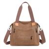 Canvas-Tragetasche für Damen, große Kapazität, Schulter-Handtasche mit Reißverschluss, für Reisen und den täglichen Gebrauch
