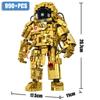 City MOC Mechanical Astronaut Model Mini Size Building Blocks DIY Assembly Spaceman Bricks Toys for Children Gifts No Box