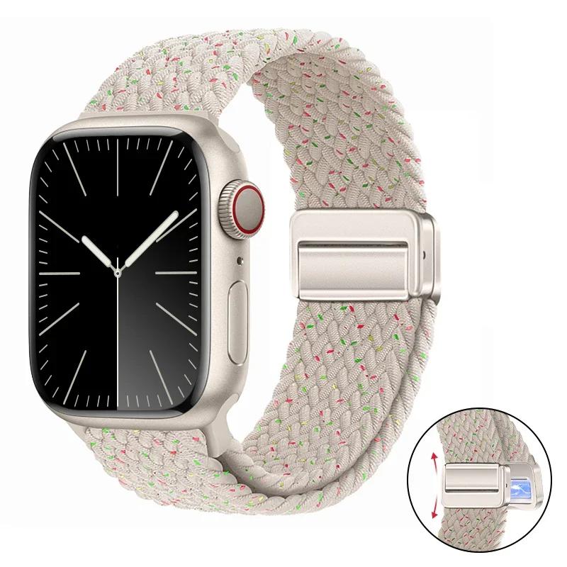 Nylon Bracelet for Apple Watch band 10 9 8 7 46mm 42mm 45mm 41mm Ultra 2 49mm Strap for iWatch Series 6 5 4 3 SE 44mm 40mm Strap