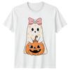 Unisexs TShirt Cute Halloween Ghost Pumpkin Halloween Gift For Her