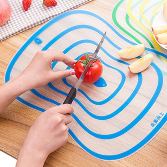 4 Pcs Kitchen Plastic Chopping Block Cutting Board Non-slip Frosted Breadboard