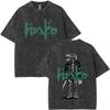 Gewassen Vintage Anime Dorohedoro Kaiman Grafische T-shirts Mannen Vrouwen Gothic Manga Rock T-shirt Mannen Oversized T-shirts Streetwear