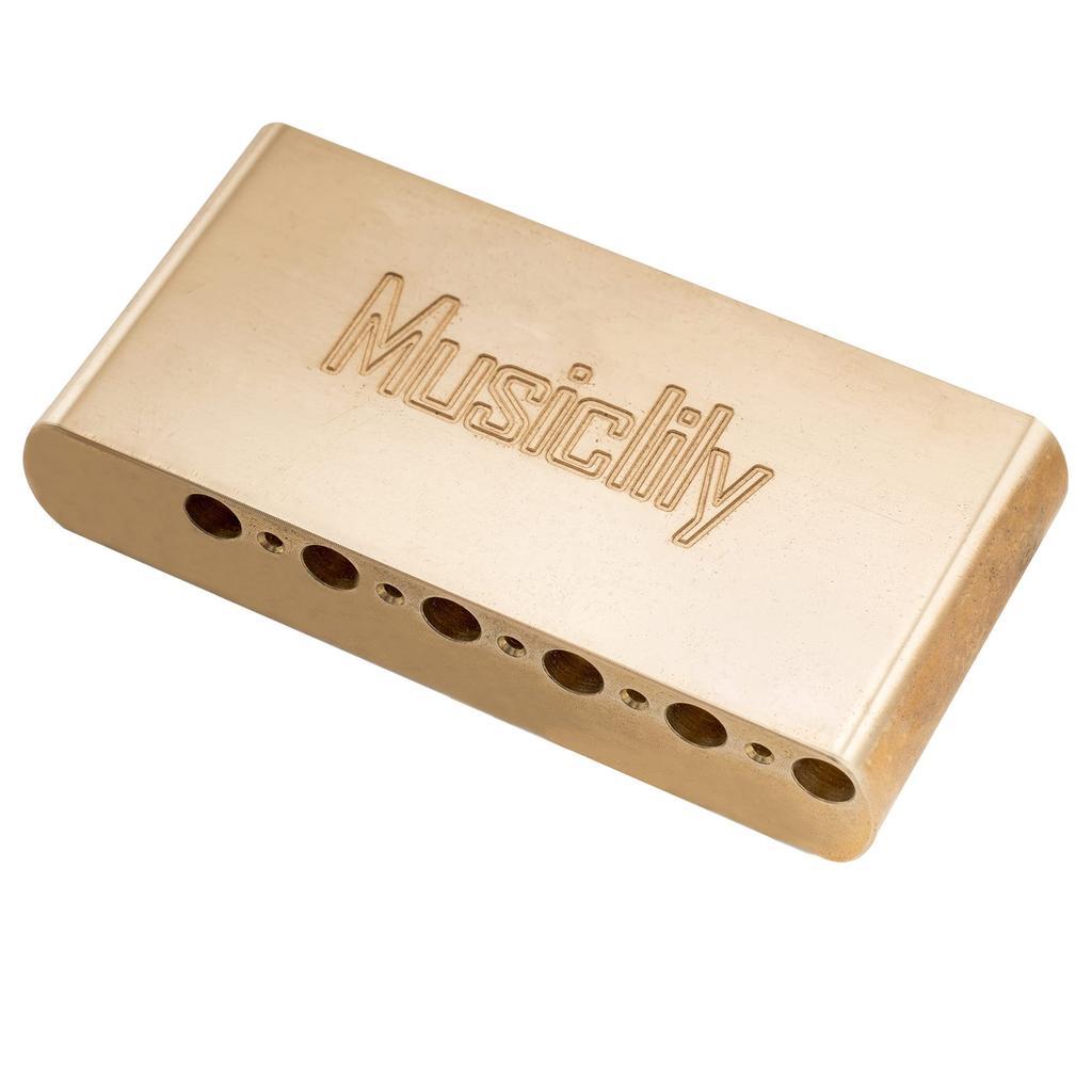 Musiclily Ultra Brass 36mm Short Tremolo Block String Made In China for Squier Affinity Stratocaster Tremolo Bridge MIM-Style (10.5mm Pitch) Pre-2020