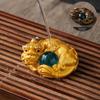Color-Changing Wealth-Attracting Pixiu Tea Pet - Handmade Resin Craft Feng Shui Home Decor Mini KungFu Tea Table AccessoriesGift