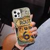 America Route 66 Phone Case For iPhone 17 Air 16 Pro Max 16E 15 + 14 Plus 11 12 13 Mini 7 8 SE Gift Print Cover Fundas