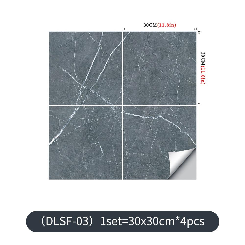 4PCS Of Set Modern Waterproof Wall Stickers Self Adhesive Tiles Sticker Floor Stickers Marble Bathroom Livingroom Bedroom PVC Home Decor