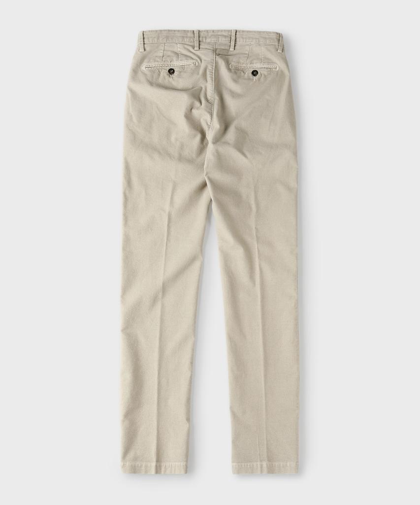 PANICALE Beige Micro Pattern Slim Fit Cotton Pants
