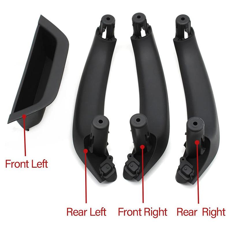 Poignée de porte intérieure noire, 4 pièces/ensemble, pour BMW X3 F25 X4 F26 2011 – 2017, convient uniquement au modèle LHD
