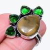 Imperial Jasper,Diopside 925 Sterling Silver Jewelry Ring Size 7.5 w3R75
