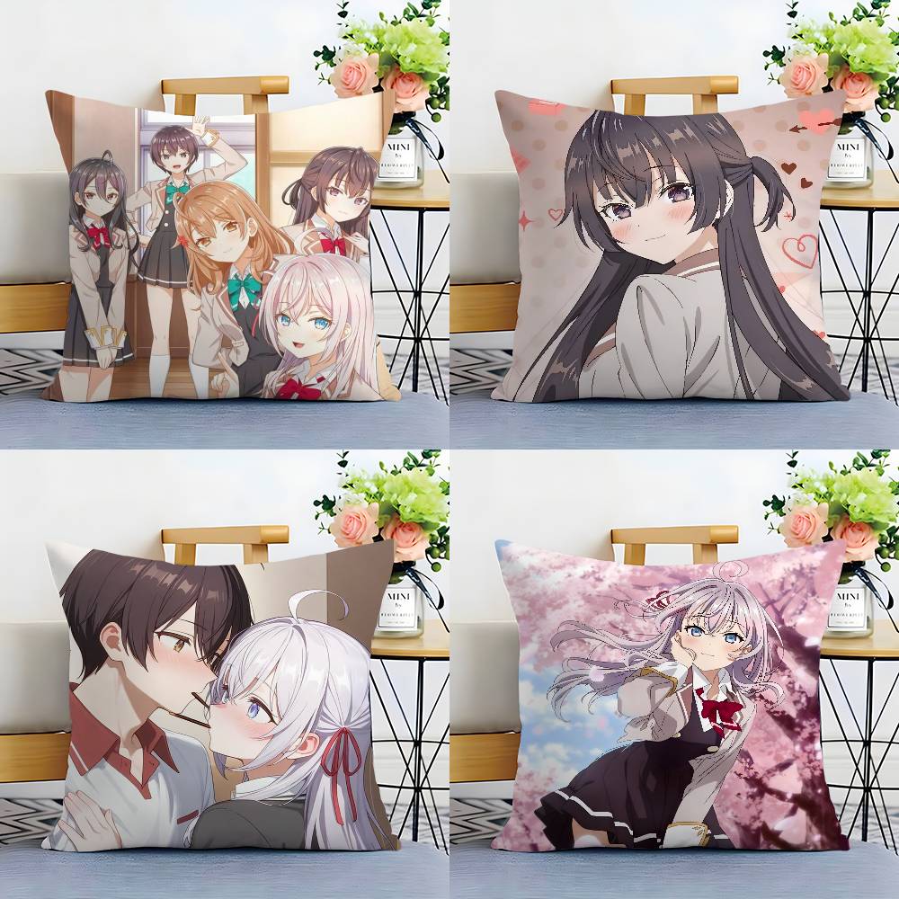 A-Alya Hides Feelings Pillow Case Plush Fabric Soft Double Sided Print Sofa Cushion Cover Throw Pillow Covers