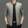 Stand-up Collar Jacket Zipper Business Jacket Middle-aged Men's Jacket Dad Jacket
