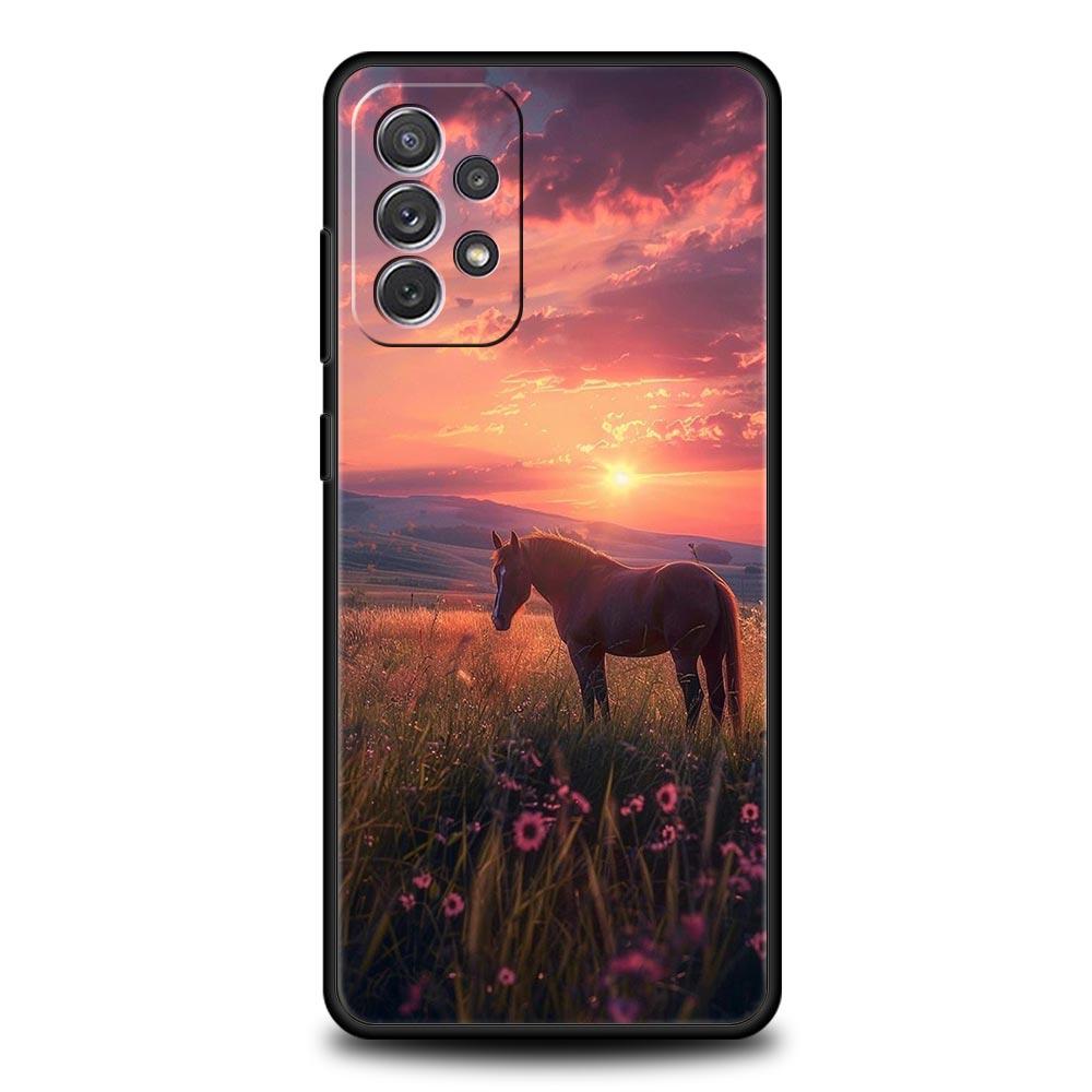 Handyhülle Für Samsung Galaxy A15 A13 A51 A71 A41 A31 A21S A03S A05 A35 A32 A55 A23 A25 A33 A53 A73 5G Pferd Tier TPU Hülle