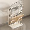 Pot Lid Storage Rack Pot Lid Holder with Spoon Rest While Cooking Carbon Steel Pan Lid Organizer with Removable Drip Tray for Kitchen Cabinets And
