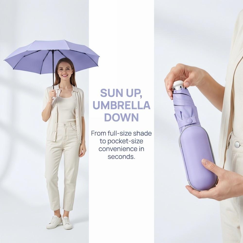 Kieszonkowy parasol przeciwdeszczowy z ochroną UV Ultralekki parasol przeciwsłoneczny Parasol słoneczny Lato
