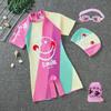 Boys' Cartoon One-Piece Swimsuit with Hat