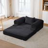 Corduroy Convertible Single Sofa Bed, Multifunctional Folding Bed, Space-Saving Guest Bed, Armchair for Sleeping, for Living Room, Bedroom, Apartment
