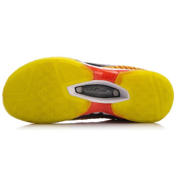 Li Ning Pioneer Stoff Professioneller Wettkampf Stoßdämpfung Rebound Low Top Badmintonschuhe Damenschuhe Zitronengelb AYAN016-1