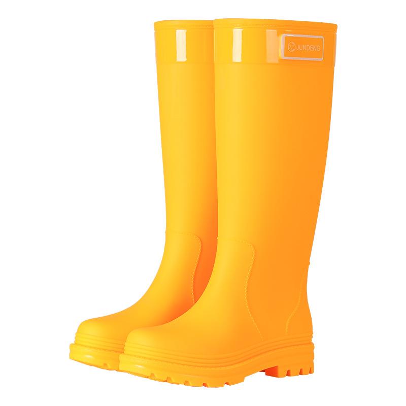 Thick Rain Boots Women's Rain Boots Adult Faionable Outdoor Wear Waterproof Non-Slip Wear-Resistant Long Boots