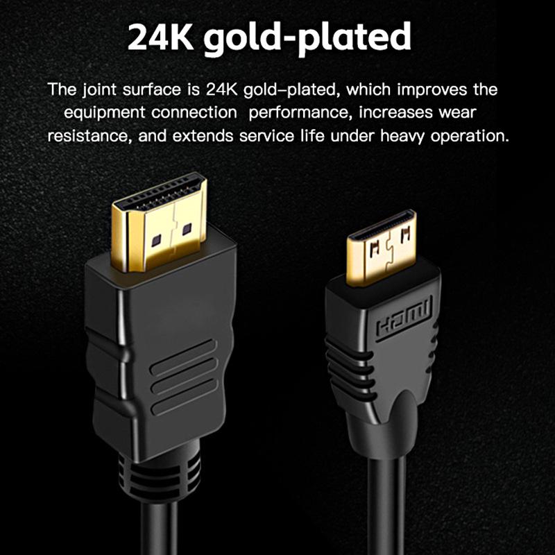 כבל HDMI למיני HDMI בהבחנה גבוהה לטלוויזיה, צג ומקרן