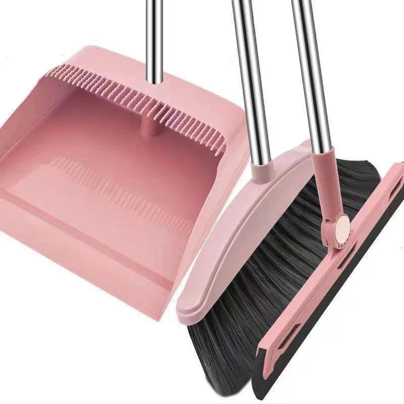 Magnetic Folding Broom & Enlarged Dustpan Set for Home