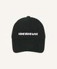 Leobeuleibeulibeu Let'S Live By Loving And Enjoying Ball Cap (Black)