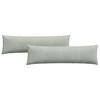 Sofa Cushions 2 Pieces Light Grey Cord Fabric 145 X 40 Cm