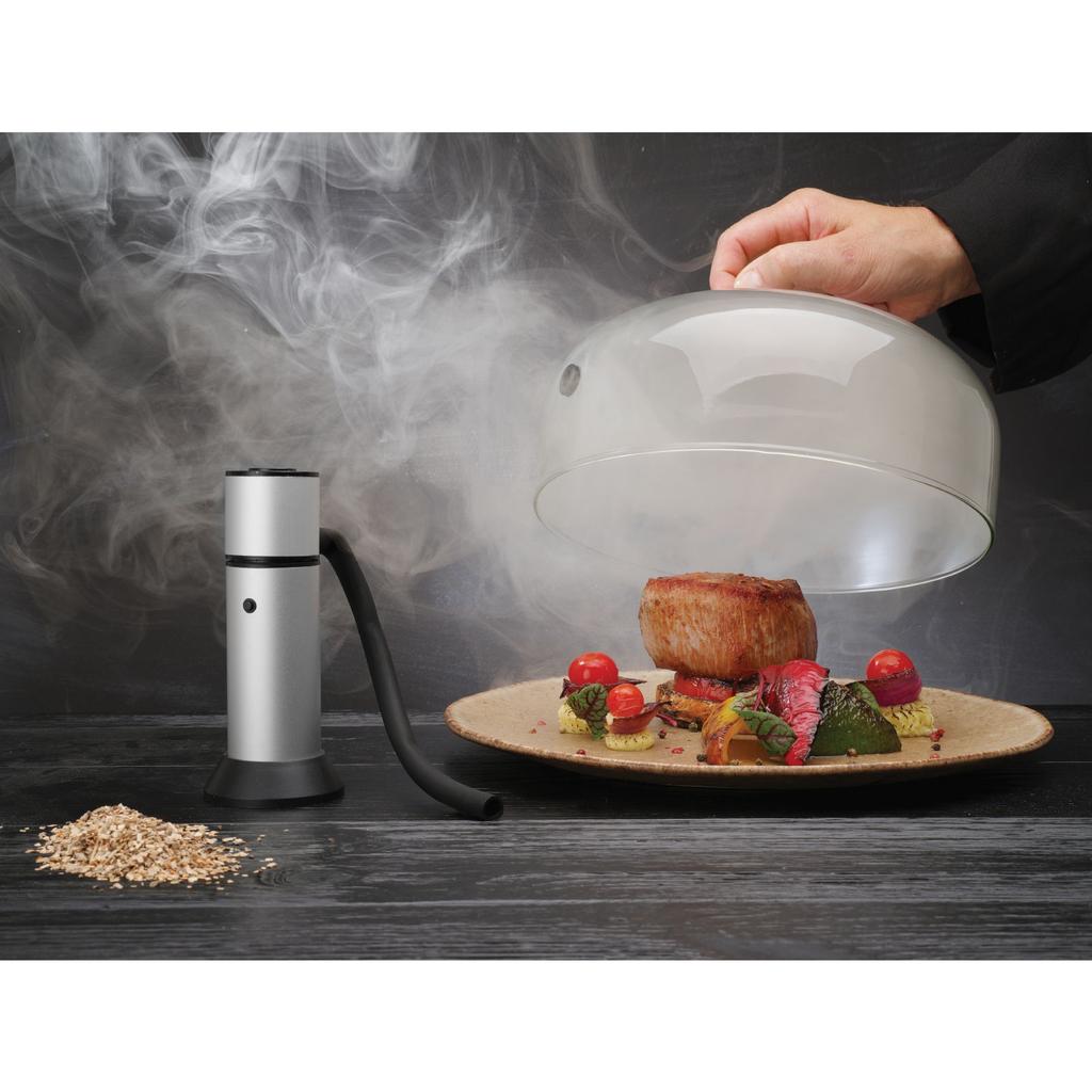 Wide Glass Dome for Smoking Food on a Plate with a Diameter Hole of 260 - Hendi 199664