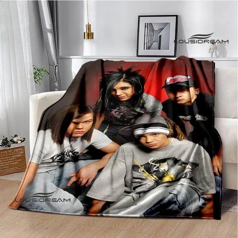 Rocková skupina Tokio Hotel Tištěné deky Pikniková deka Příruba Teplá deka Domácí cestovní deky Povlaky na postel Narozeninový dárek