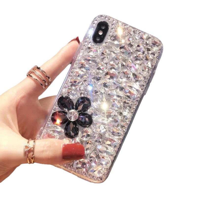 Flower Rhinestone Phone Case Is Suitable For Apple 17Promax Luxury Iphone13/12/11/Xr Full Diamond 16.