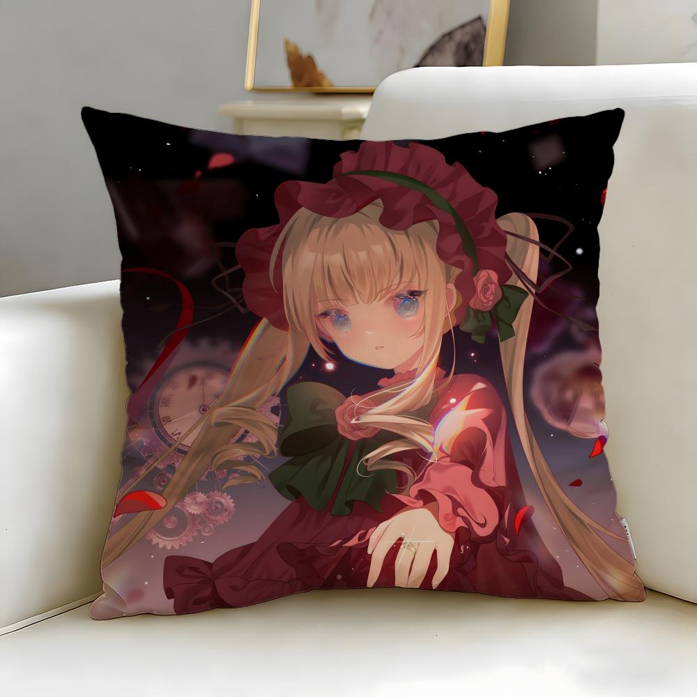 Classic Anime Rozen Maiden Cushion Cover Soft & Easy-Wash Pillow Case – Versatile for Couch, Bed, Travel and Office