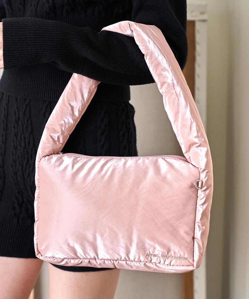 Ames-Worldwide Padded Shoulder Bag Pink