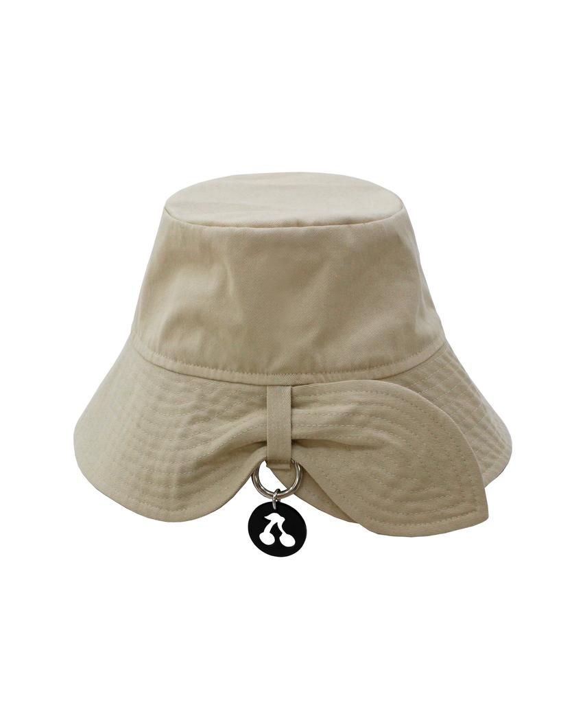 NOFFICIALNOFFICE Chunky Ribbon Bucket Hat Beige