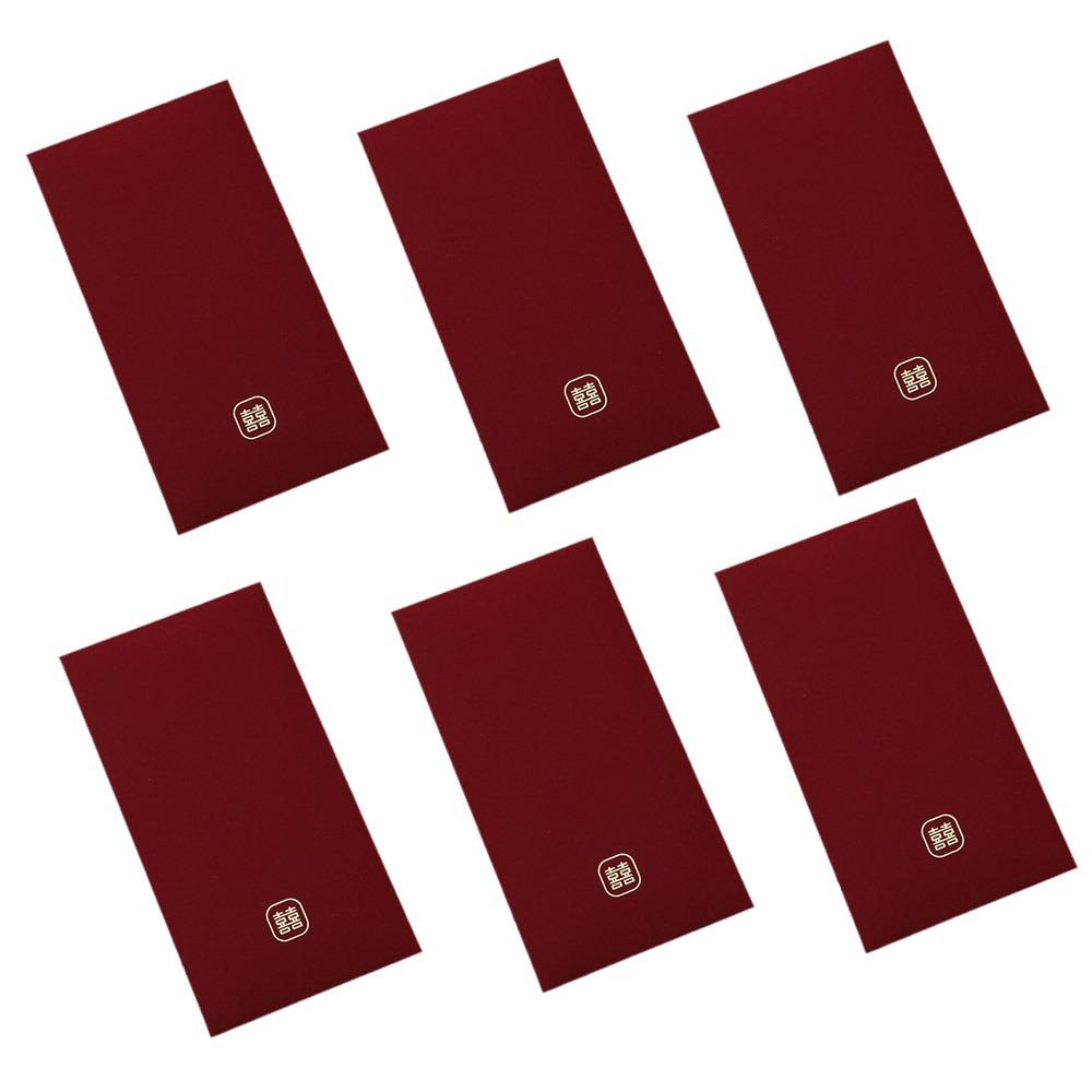 6Pcs New Year Red Packets Chinese Style Cash Gift Envelopes Creative Red Envelopes