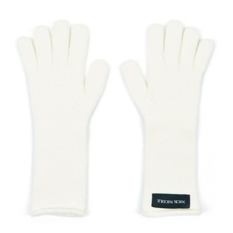 NICK&NICOLE NICOLE RIBBED KNIT GLOVES_RED