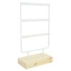 36 Holes Metal Jewelry Storage Rack Display Stand Rrings Necklace   with Wood Base